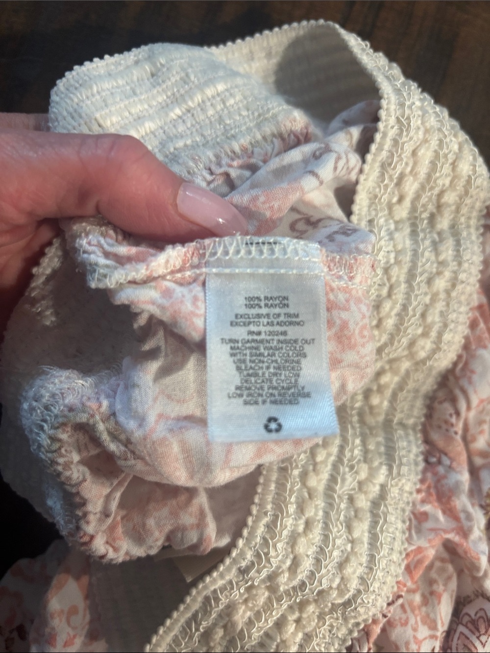 Wallflower Pink and Cream Floral Tiered Maxi Skirt - Picture 4 of 4